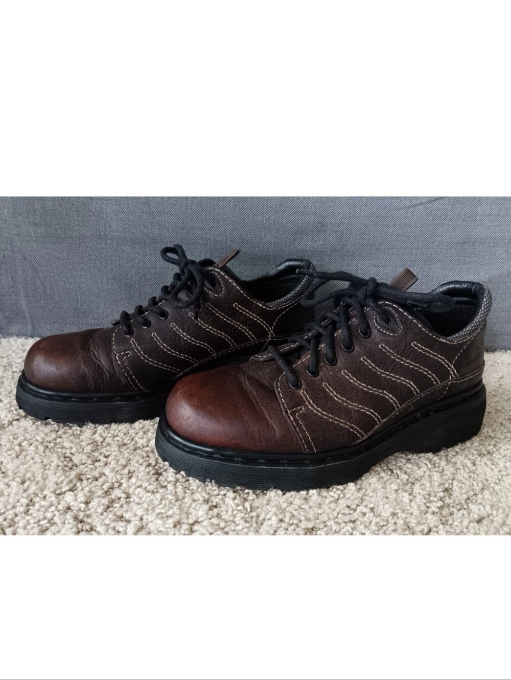 Vintage Dr Martens 80s-90s Made In England Chunky Stitch Oxford Size UK 6 US 7/8